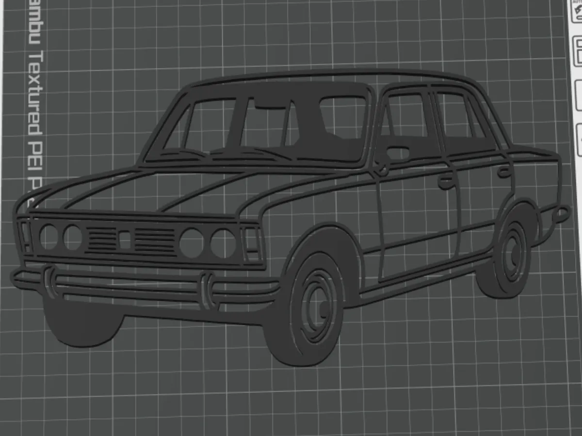 Silhouette murale Fiat 125p
