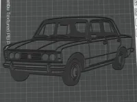 Silhouette murale Fiat 125p — photo 1
