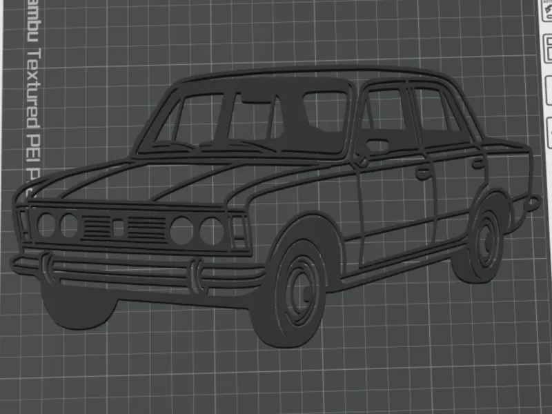 Fiat 125p wall art 