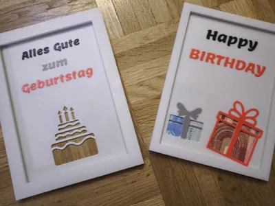 Money Gift with Frame for Birthday, Wedding