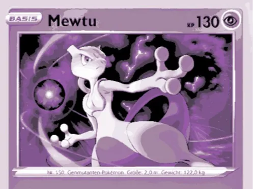 Hueforge Pokemon Karte Mewtu (Mewtwo)