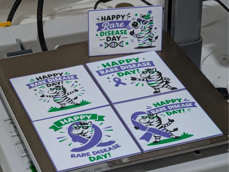 Rare Disease Day Coasters & Sign | Awareness Decor