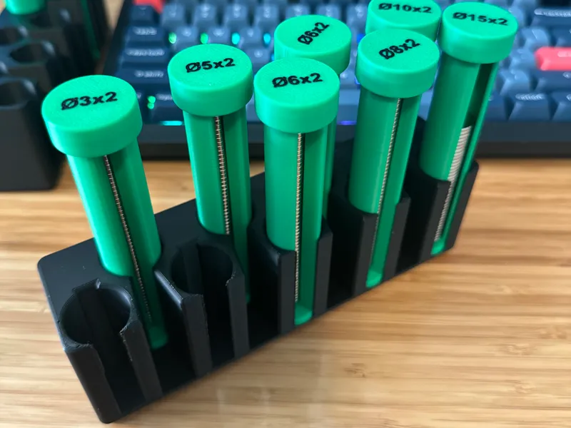 Gridfinity Magnet Tube Holder Half Height