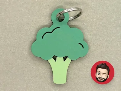 Vegetables brocoli keychain
