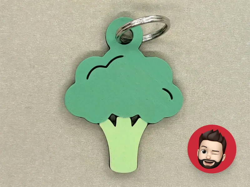 Vegetables brocoli keychain