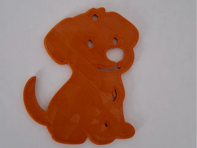 Schlüsselanhänger in Hundeform, einfarbig