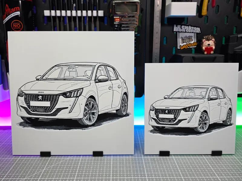 Peugeot 208 - Hueforge - 3 colors