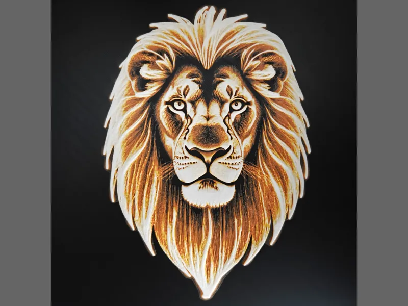 Neon Lion - Hueforge