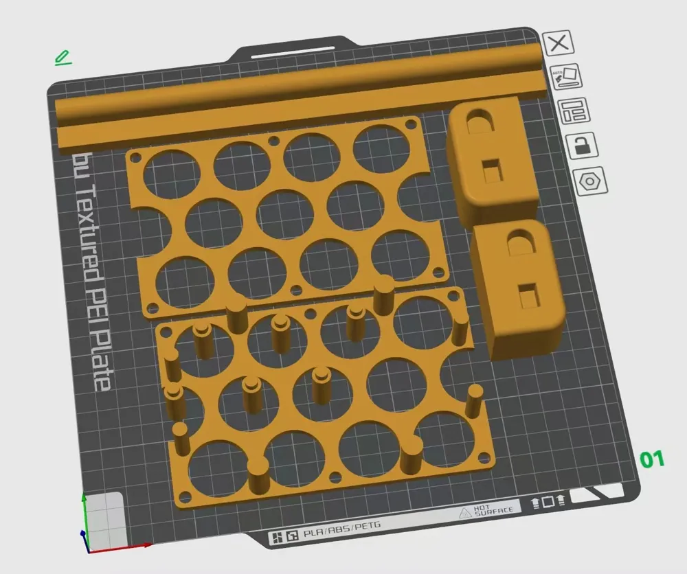 50ml Test Tube Racks On Refrigerator Side Door By SamWang MakerWorld 50ml-test-tube-racks-on-refrigerator-side-door-by-samwang-makerworld