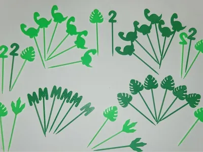 Decorative toothpicks with shapes