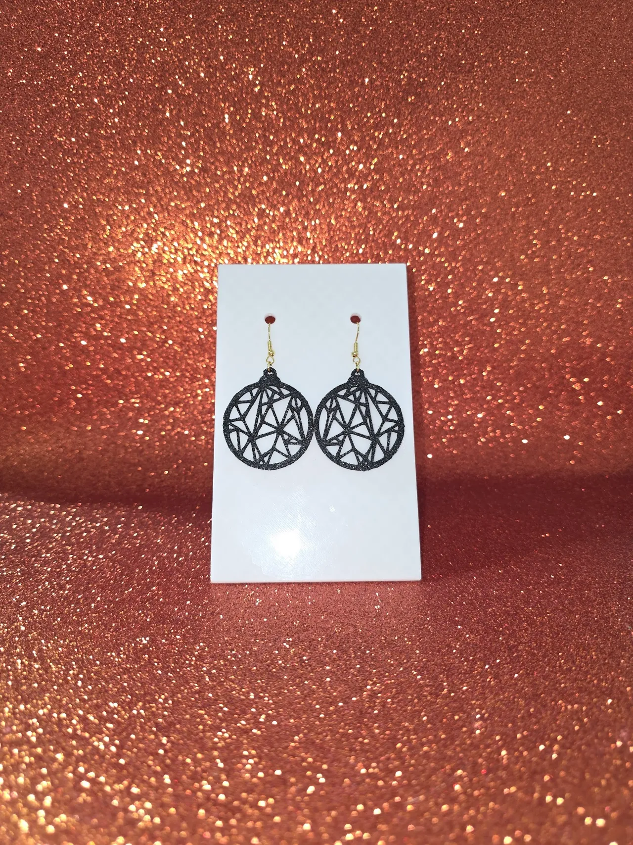 Poly Christmas ball earrings view 2