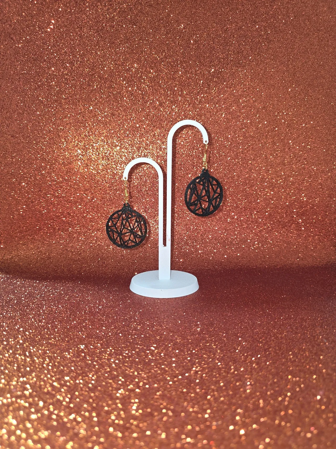 Poly Christmas ball earrings view 3