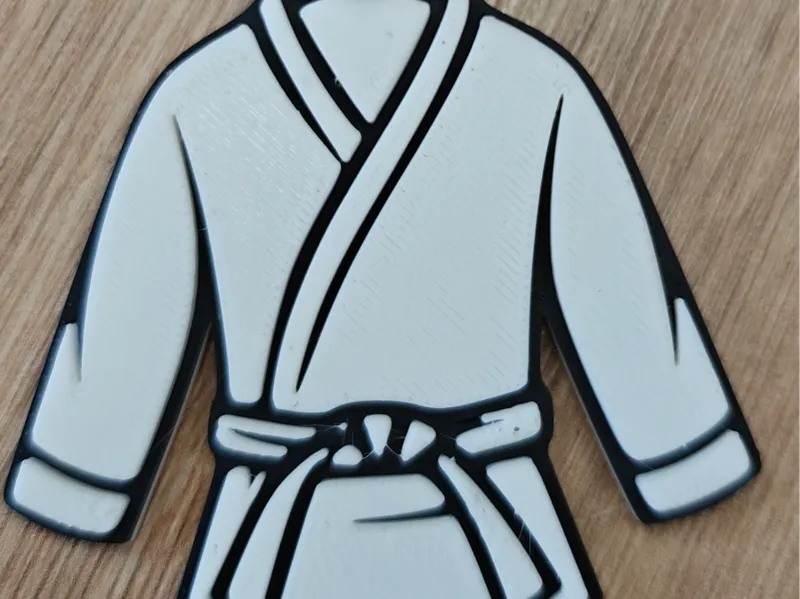 Karate Kyokushin Kimono Logo Keychain