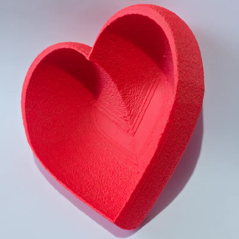 Heart shaped bowl/dish! Fuzzy skin!