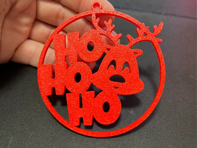 Christmas Reindeer Ornament (HO HO HO)