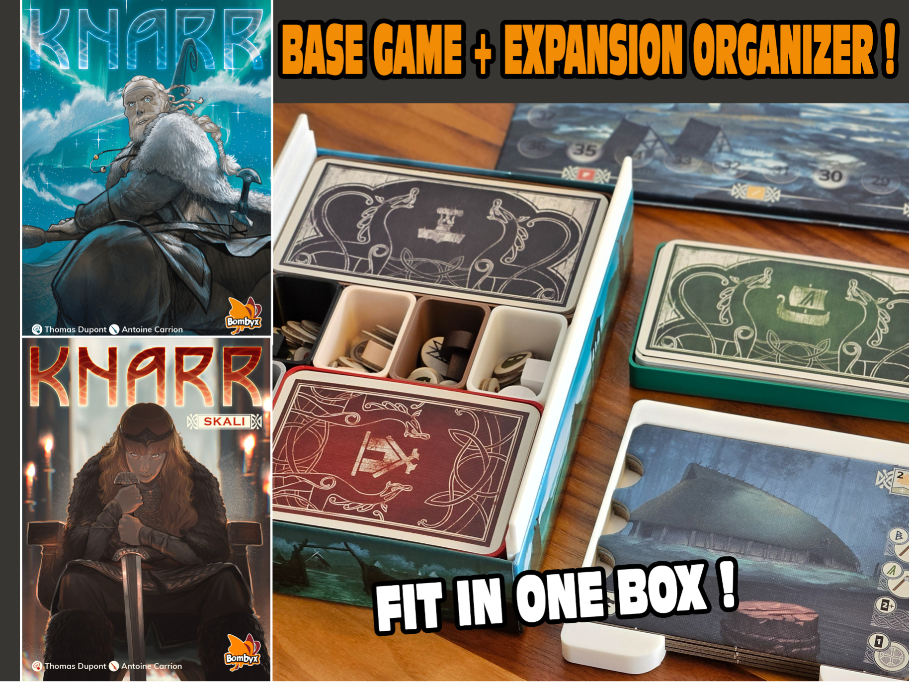 KNARR + SKALI epansion organiser/Insert in 1 box!