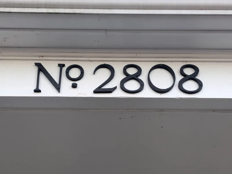 Elegant Roman Serif House Numbers - Mounting Ready