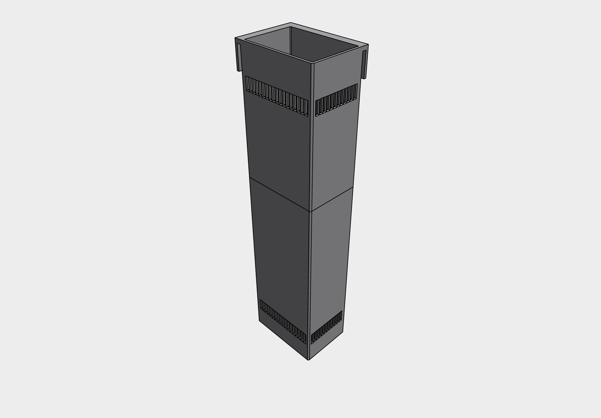 Miniatura 2 do modelo 3D 30缸10x7x30伪直角溢流盒