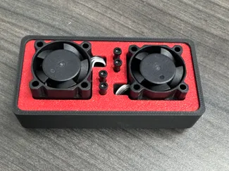 Gridfinity P1S/X1C Hotend Fan Organizer