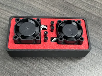 Gridfinity P1S/X1C Hotend Fan Organizer