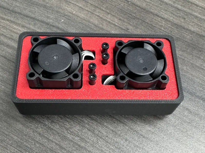Gridfinity P1S/X1C Hotend Fan Organizer
