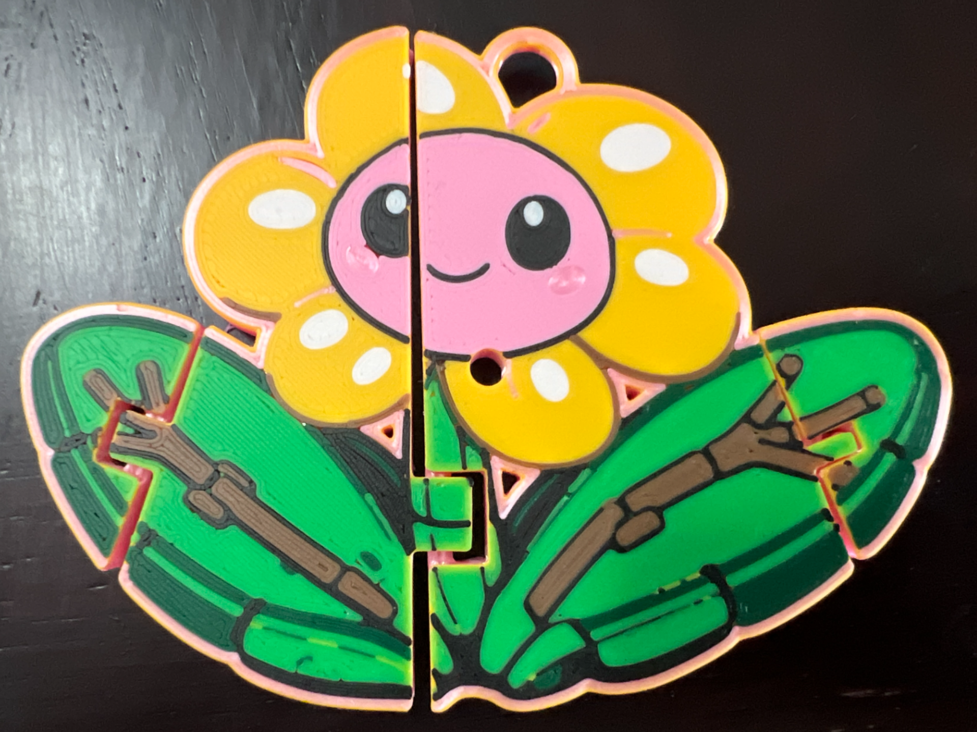 Happy flower flexi keychain - 8 color AMS