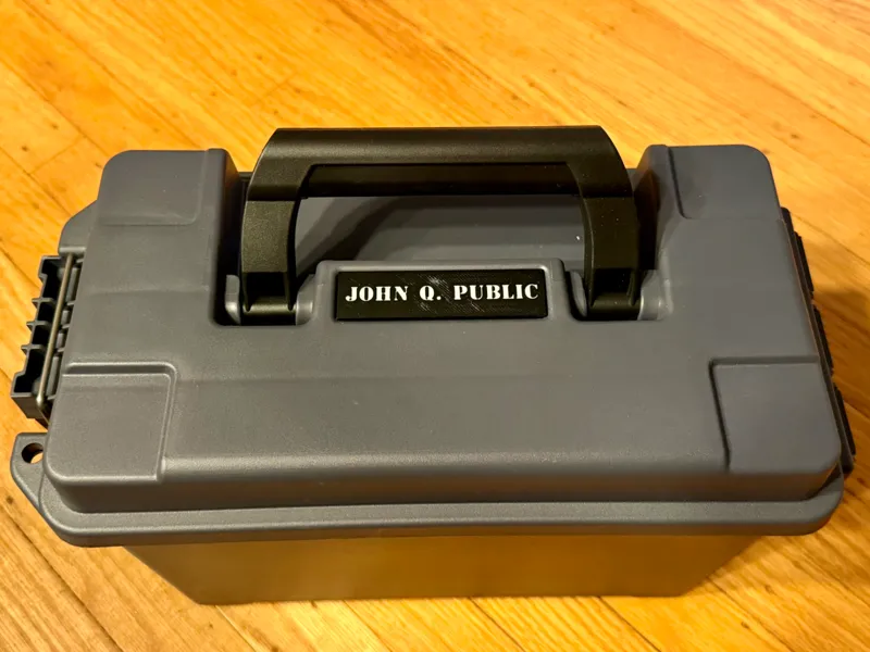 Bunker Hill .50 Cal Ammo Box Name Plate