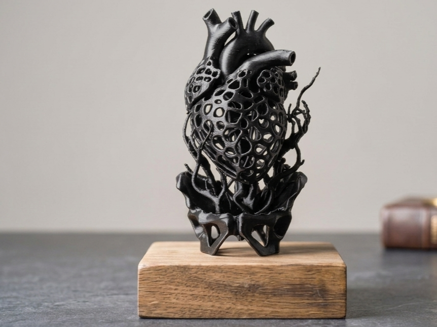Voronoi Herz-Skulptur
