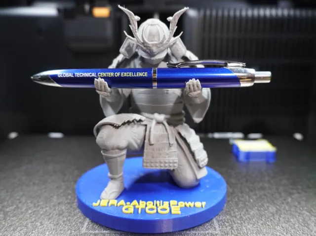 Samurai Pen Holder with Base & Customizable Text