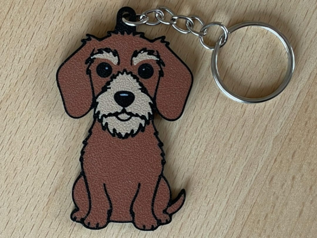 Keychain Wire‑Haired Dachshund