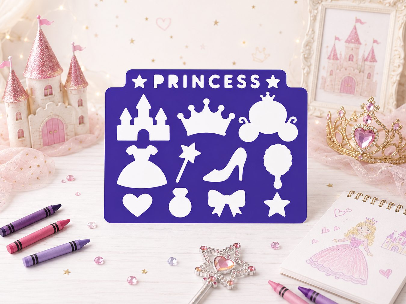 Princess Drawing Stencil for Kids