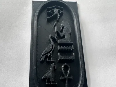 egyptian cartouche clay stamp