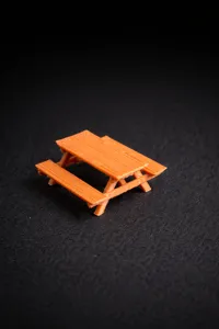 Mini table de pique-nique effet bois — photo 3