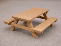 Mini table de pique-nique effet bois — photo 1
