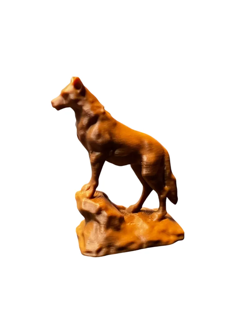 Wolf statue miniature model
