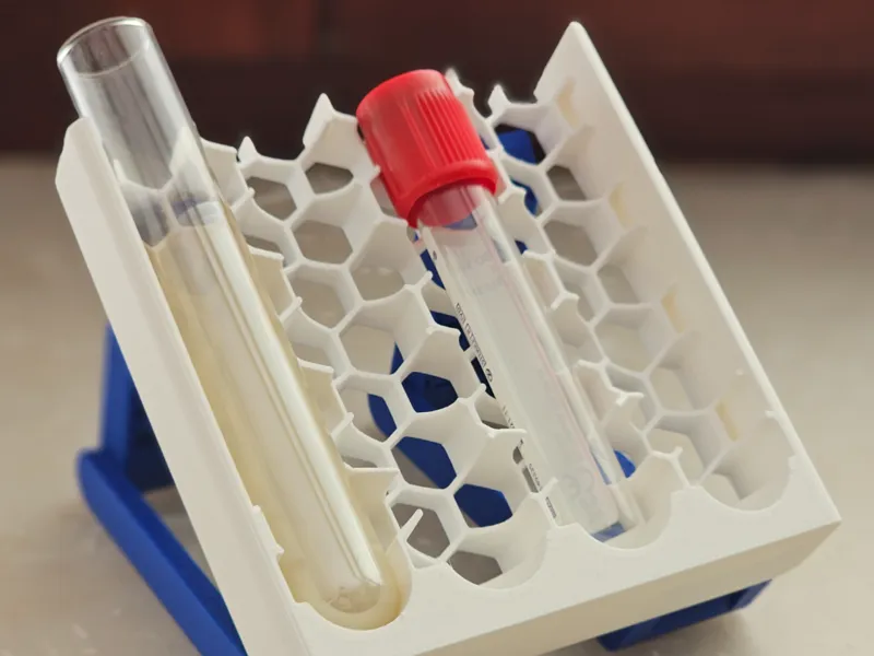 Angled Test Tube Holder with Collapsible Legs