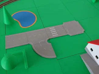 Road tiles for RailFinity N Scale