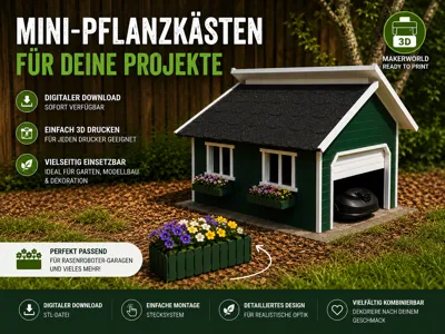 Flower box for robot mower garages 