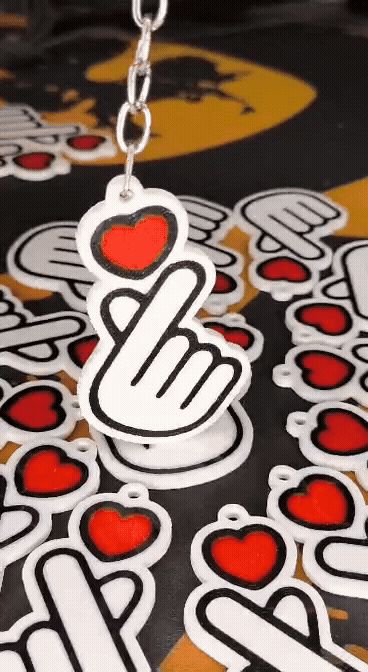 Double Face Korean heart