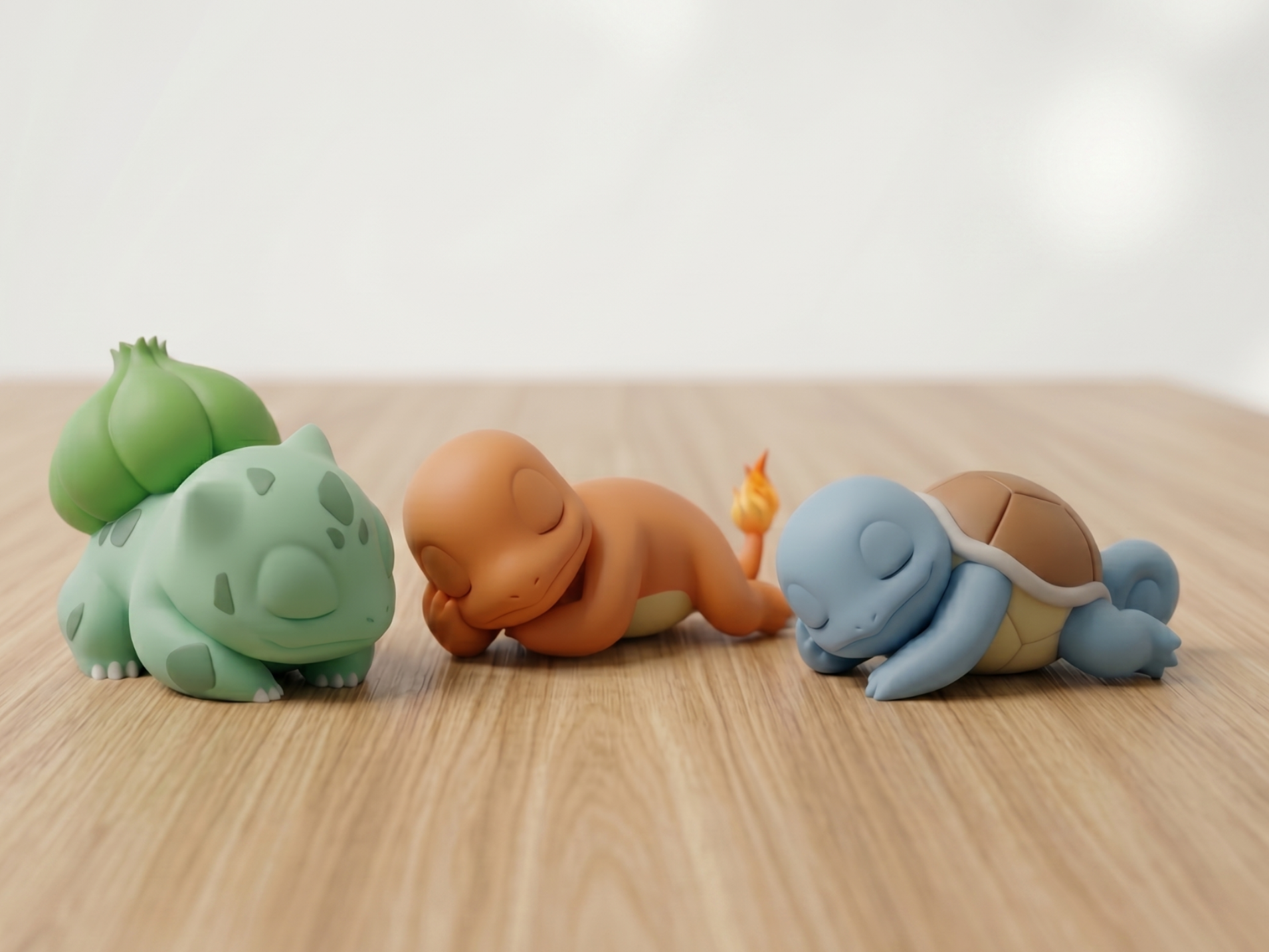 Sleepy Pokemon - Bulbasaur, Charmander, Squirtle