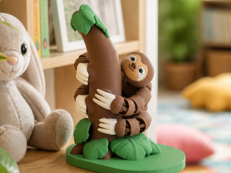 Sloth Flexi Tree Toy - Cute Articulated Animal