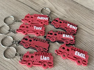 Schlüsselanhänger Feuerwehrauto Keychain