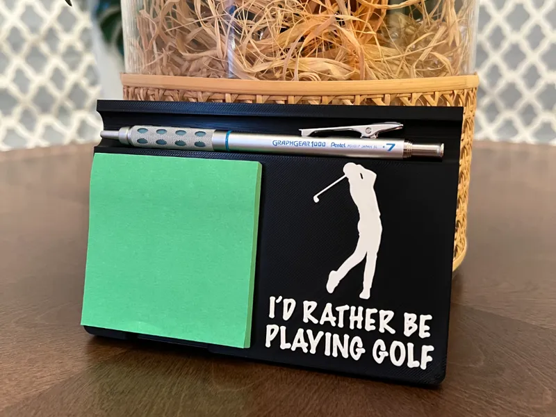 Rather Be Playing Golf Post It Note Holder Gift