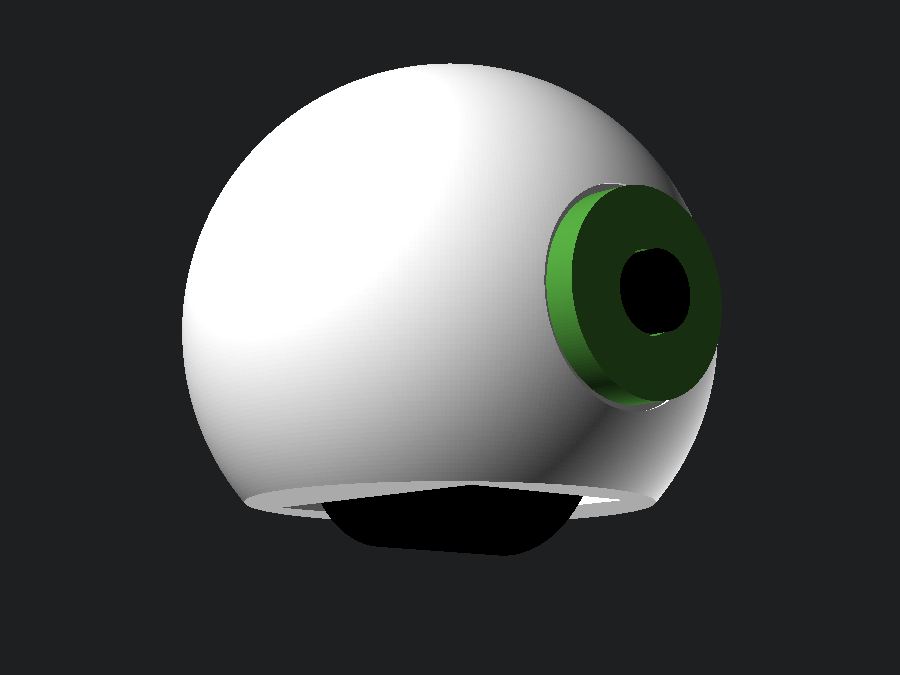 Робот-шар на колесе (NO AMS) 3D model