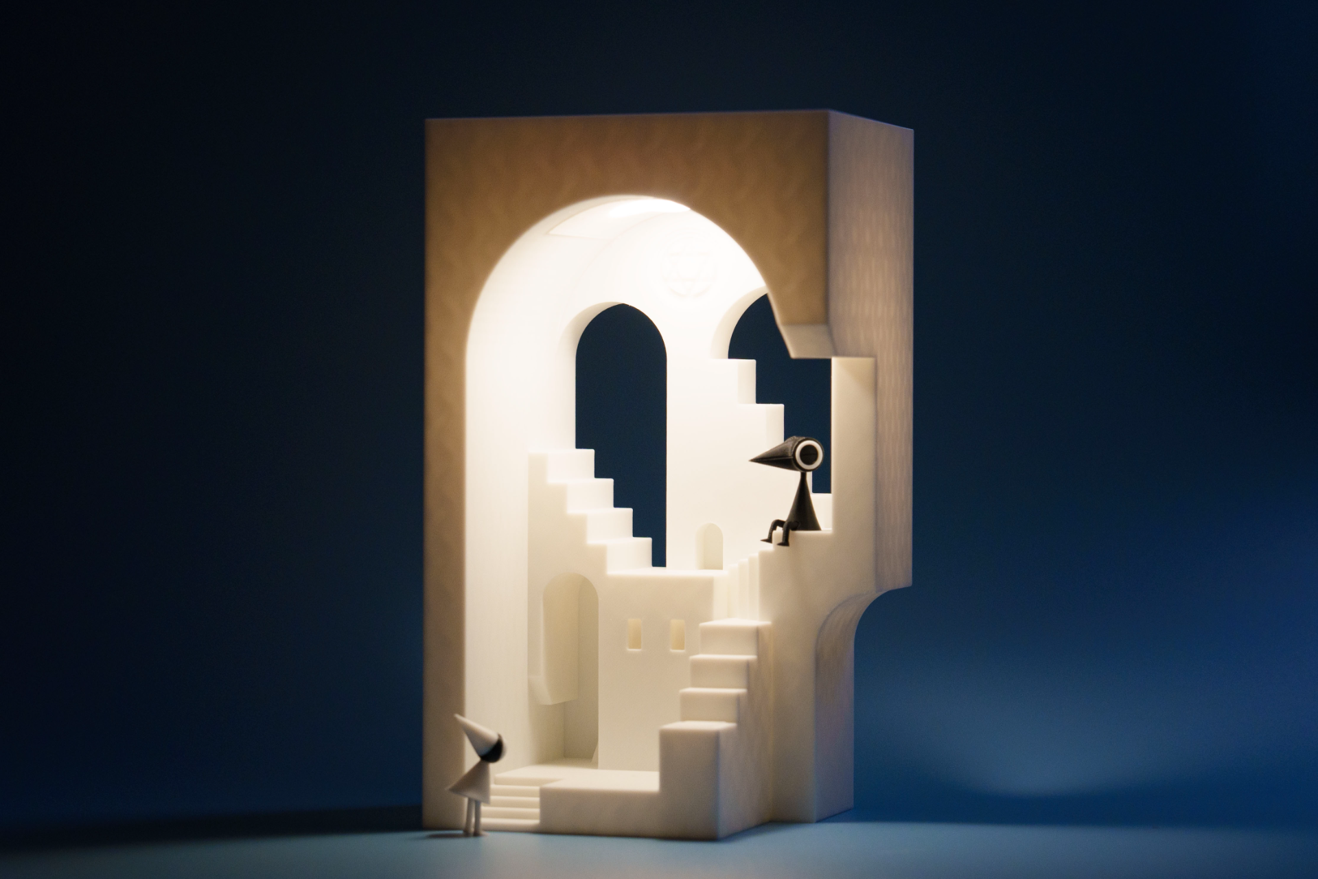 Miniatura 1 do modelo 3D 纪念碑谷 无线遥控台灯 适配KC007