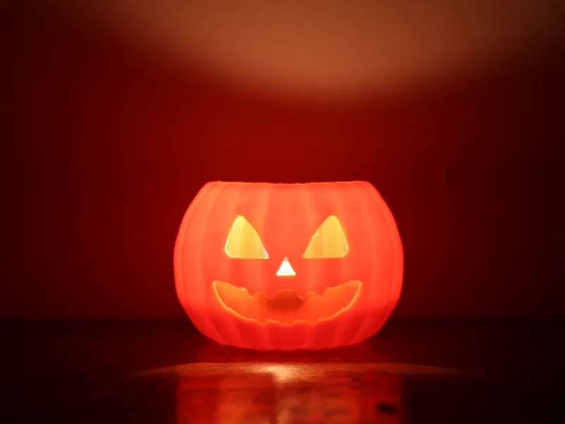 Jack O Lantern tea candle holder PLA doesnt melt