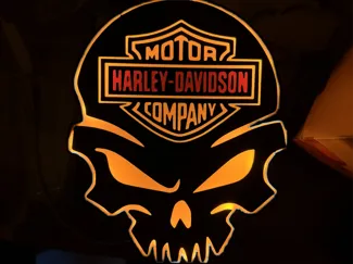 Lightbox teschio Harley Davidson
