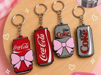 Coca Cola & Diet Coke Can Opener Keychains 