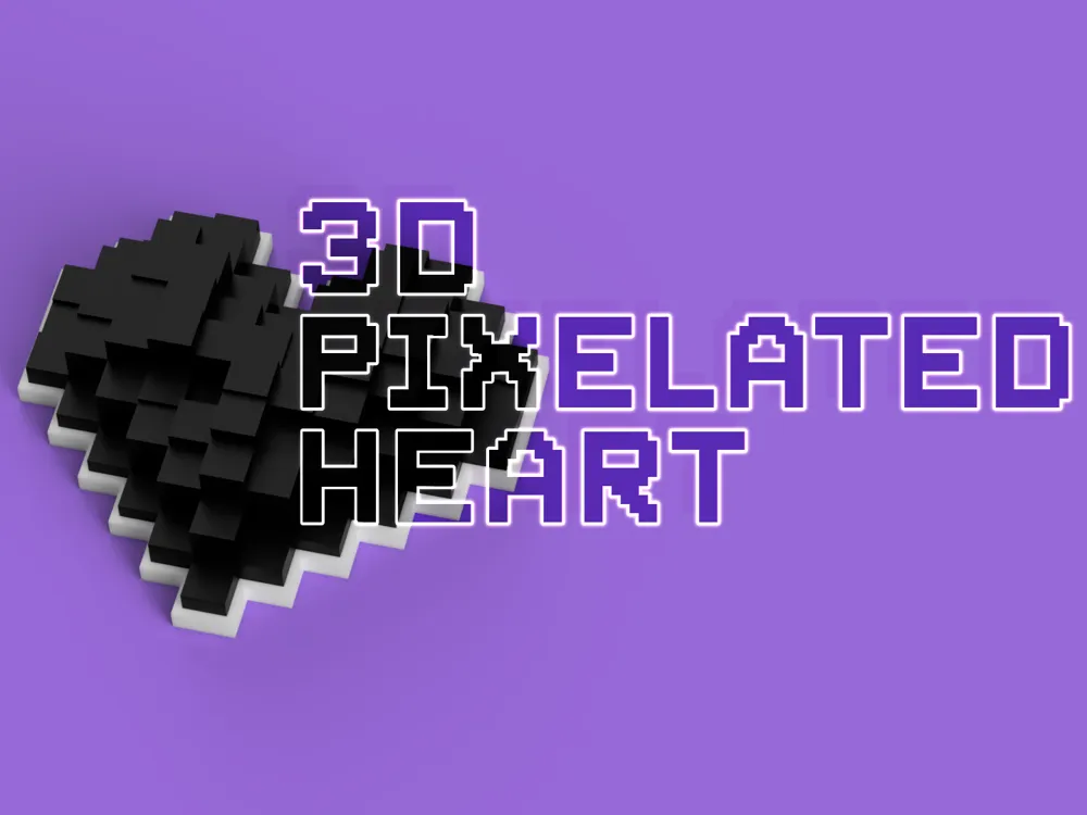 3D Pixelated Heart By Lyingfigure MakerWorld 3d pixelated heart by lyingfigure makerworld