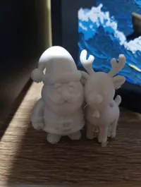 Figurine Père Noël et renne — photo 3